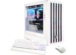 GAMEMAX Gaming-PC "CLAW WH 8110 AMD Ryzen 5 9600X 32GB DDR5 1TB SSD RTX 5060", weiß, Microsoft Windows 11 Home (64 Bit), 32 GB RAM 1.000 GB SSD, Desktop-PCs, DDR5 RAM, Windows 11, Wasserkühlung