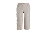 7/8-Hose GOLDNER "Sportive Outdoorhose, elastischer Bund", Damen, Gr. 54, N-Gr, beige (sand), Obermaterial: 71% Baumwolle CO. 25% Polyester PES. 4% Elasthan EL., normal, Hosen 7/8-Hose, Ohne