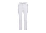 Stoffhose GOLDNER "Kurzgröße Hose im 5-Pocket-Stil", Damen, Gr. 21, K-Gr, weiß, Obermaterial: 71% Baumwolle CO. 20% Lyocell CLY. 6% Polyester PES. 3% Elasthan EL., figurbetont, Hosen Stoffhose, Seitenstreifen mit gestuftem Saumabschluß
