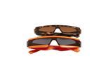 Sonnenbrille URBAN CLASSICS "Urban Classics Unisex Sunglasses Alabama 2-Pack", Damen, orange, braun, Sonnenbrillen Sonnenbrille