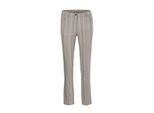 Stoffhose GOLDNER "Kurzgröße Sportliche Strukturhose in elastischer Ware", Damen, Gr. 22, K-Gr, grau (zement), Obermaterial: 45% Elastomultiester ELE. 44% Baumwolle CO. 7% Viskose CV. 4% Polyester PES., normal, Hosen Stoffhose, perfekter Sitz mit viel Komfort