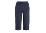 7/8-Hose GOLDNER "Kurzgröße Sportive Outdoorhose, elastischer Bund", Damen, Gr. 24, K-Gr, blau (marine), Obermaterial: 71% Baumwolle CO. 25% Polyester PES. 4% Elasthan EL., normal, Hosen 7/8-Hose, Ohne
