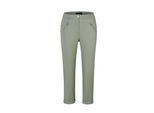 7/8-Hose GOLDNER "Baumwollhose mit Formbund", Damen, Gr. 48, N-Gr, grün (baummoos), Obermaterial: 97% Baumwolle CO. 3% Elasthan EL., normal, Hosen 7/8-Hose, Ohne