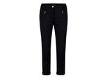 7/8-Hose GOLDNER "Baumwollhose mit Formbund", Damen, Gr. 44, N-Gr, blau (marine), Obermaterial: 97% Baumwolle CO. 3% Elasthan EL., normal, Hosen 7/8-Hose, Ohne