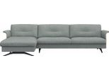 Ecksofa FLEXLUX "Glow, super bequem durch hochwertigem Sitzaufbau mit Federkern, L-Form", blau (sky blau), B:305cm H:81cm T:158cm, 62% Polyester/17%Baumwolle/14%Viscose/7%Leinen, Sofas, Ecksofa, Modernes skandinavisches Design