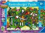 Puzzle RAVENSBURGER "Teenage Mutant Ninja Turtles - Die unbesiegbaren Turtles", bunt, Puzzles, KinderB:49,3cm H:36,2cm, Pappe, Motiv, Made in Germany, B:49,3cm H:36,2cm