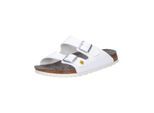 Sandale BIRKENSTOCK "Arizona ESD", Damen, Gr. 41, weiß, Obermaterial: 100% sonstige Fasern AF., Schuhe Sandale