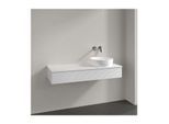 Villeroy und Boch Antao Waschtisch-Unterschrank K12150GF 120x19x50cm, Hahnloch, Waschbeckenplattenfarbe Lack, glossy white lacquer