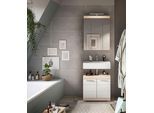 Badezimmer Lambada 2.tlg. m. LED ca. 60 cm Eiche/Weiß