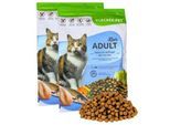 Lyra Pet Lecker.Pet Leo's Adult Geflügel & Forelle Katzenfutter Trockenfutter Vollnahrung 5 kg
