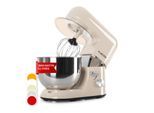 Bella Küchenmaschine 1800 W / 2,7 PS 5 Ltr Edelstahl BPA-frei Creme