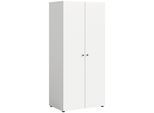 Drehtürenschrank DARWIN ca. 80x176x51cm Weiß