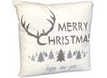 Dekokissen WECKBRODT "Merry Christmas" Gr. 1, bunt (multi, gemustert), B:40cm L:40cm, Obermaterial: 100% Polyester, Dekokissen_Sitzkissen_Kissenhüllen
