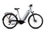 E-Bike SAXONETTE "Deluxe Sport TRAPEZ" Gr. 45, silber matt, schwarz, Elektrofahrräder, 45cm, 28 Zoll (71,12cm), (mit integr. Akku), Elektrofahrrad für Alltag und Einkauf
