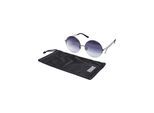 Sonnenbrille URBAN CLASSICS "Urban Classics Unisex Sunglasses Metal Peace", Damen, schwarz, silber, Sonnenbrillen Sonnenbrille