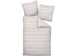 Bettwäsche JANINE "MILANO 45124 09 155x200,80x80", multicolor, B/L: 155cm x 220cm, 1 Stk., 1 Stk., Mako-Satin, B/L: 80cm x 80cm, Mako-Satin, Obermaterial: 100% Baumwolle, Bettwäsche, Bettwäsche, mit Reißverschluss
