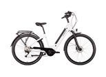 E-Bike SAXONETTE "Deluxe Sport (Wave)" Gr. 45, weiß, schwarz, Elektrofahrräder, 45cm, 28 Zoll (71,12cm), (mit integr. Akku), Elektrofahrrad für Alltag und Einkauf