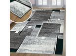 Teppich OTTO HOME "Deblin" Gr. 6, grün (dunkelgrün), B:200cm H:9mm L:300cm, Kunstfaser, Teppiche, Teppich, weicher Flor, Kurzflor, Karo-Design, modern, geometrisches Muster