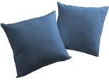 Dekokissen WIRTH "Umea" Gr. 1, blau (dunkelblau, unifarben), B:40cm L:40cm, Obermaterial: 100% Polyester, Dekokissen_Sitzkissen_Kissenhüllen, Dekokissen