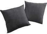 Dekokissen WIRTH "Torbole" Gr. 3, schwarz (schwarz, meliert), B:50cm L:50cm, Obermaterial: 90% Polyester, 10% Baumwolle, Dekokissen_Sitzkissen_Kissenhüllen, Dekokissen