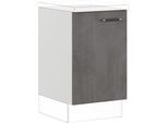 Spülenunterschrank IMPULS KÜCHEN "Prag", In zwei Breiten für eine flexible Nutzung,, Höhe: 72,3 cm", grau (beton, optik schiefer dunkelgrau), B:50cm H:72,3cm T:57,6cm, Dekorfolie, Holzwerkstoff, Schränke, Spülenunterschrank, vormontiert, mit Drehtür