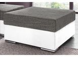 Hocker COLLECTION AB "John, B: 100 cm", grau (weiß, grau), B:100cm H:40cm T:70cm, Struktur (100% Polyester);Kunstleder SOFTLUX / Struktur (80% Polyester; 20% Polyacryl);Microfaser PRIMABELLE (100% Polyester) / Struktur (100% Polyester), Hocker, Hocker, optional Federkernpolsterung