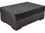 Hocker COLLECTION AB "John, B: 100 cm", grau (anthrazit), B:100cm H:40cm T:70cm, 100%Polyester, Hocker, Hocker, optional Federkernpolsterung