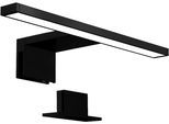 B.K.LICHT Spiegelleuchte "BK Spiegellampe Bad, neutralweiße Lichtfarbe, klemmbar", schwarz, 1, H: 3,6cm, 1 Stk., Leuchten, 8W, 4.000K neutralweißes Licht, IP44, Spritzwasserschutz, Spiegelleuchte