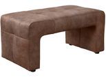 Hockerbank EXXPO - SOFA FASHION "Barista Hockerbank mit hoher Bodenfreiheit", braun (cognac), B:104cm H:51cm T:55cm, Hocker, Hockerbank, Sitz gepolstert,Breite ca.100 cm
