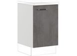 Spülenunterschrank IMPULS KÜCHEN "Prag", In zwei Breiten für eine flexible Nutzung,, Höhe: 72,3 cm", grau (beton, optik schiefer dunkelgrau), B:50cm H:72,3cm T:57,6cm, Dekorfolie, Holzwerkstoff, Schränke, Spülenunterschrank, vormontiert, mit Drehtür