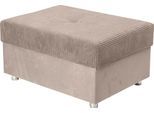 Hocker COLLECTION AB "Italia, B: 78 cm", beige, B:78cm H:42cm T:59cm, 100%Polyester, Hocker, Hocker, mit Federkern