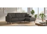 Ecksofa HOME AFFAIRE "TRIPLO optionale Schlafsofa mit Bettkasten, Maße B/T/H: 234/164/89 cm", schwarz, B:234cm H:89cm T:164cm, 88% Polyester, 9% Rayon, 3% Nylon, Sofas, Ecksofa, L-Form wahlweise mit Bettfunktion - Liegefläche 132x210 cm