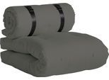 Gartensessel KARUP DESIGN "BUCKLE-UP Chair out™, LoungesesselI in Schlafplatz verwandelbar", grau (dunkelgrau), B:95cm H:68cm T:70cm, Polyester und Schaumfüllung;Webstoff-Bezug (100% Acryl Dralon), Sessel, Gartensessel, Outdoor geeignet, Schmutz- und Wasserabweisend, Made in Europe