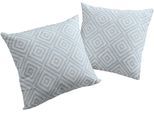 Dekokissen WIRTH "Telfort" Gr. 1, blau (blau, gemustert), B:40cm L:40cm, Obermaterial: 100% Polyester, Dekokissen_Sitzkissen_Kissenhüllen, Dekokissen