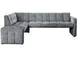 Essbank EXXPO - SOFA FASHION "Barista, bequem und elegant, hohe Bodenfreiheit", grau (anthrazit), B:245cm H:83cm T:159cm, Sitzbänke, Essbank, Eckbank Barista bequem und elegant, hochwertige Detailverarbeitung