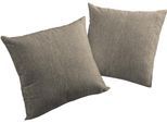 Dekokissen WIRTH "Torbole" Gr. 1, braun (dunkelbraun, meliert), B:40cm L:40cm, Obermaterial: 90% Polyester, 10% Baumwolle, Dekokissen_Sitzkissen_Kissenhüllen, Dekokissen