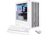 GAMEMAX Gaming-PC "CLAW WH 8116 AMD Ryzen 5 9600X 32GB DDR5 1TB SSD RX 9070", weiß, Microsoft Windows 11 Home (64 Bit), 32 GB RAM 1.000 GB SSD, Desktop-PCs, DDR5 RAM, Windows 11, Wasserkühlung, Gaming-PC