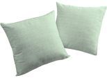 Dekokissen WIRTH "Berwick" Gr. 2, grün, B:50cm L:50cm, Obermaterial: 85% Polyester, 15% Baumwolle, Dekokissen_Sitzkissen_Kissenhüllen, Dekokissen