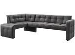 Essbank EXXPO - SOFA FASHION "Barista, bequem und elegant, hohe Bodenfreiheit", grau (schlamm), B:245cm H:83cm T:159cm, Sitzbänke, Essbank, Eckbank Barista bequem und elegant, hochwertige Detailverarbeitung