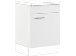 Kochfeldumbauschrank IMPULS KÜCHEN "Valencia", Breite/Höhe: 60/72,3 cm", weiß, B:60cm H:72,3cm T:57,6cm, Dekorfolie, Holzwerkstoff, Schränke, Kochfeldumbauschrank, vormontiert, mit Drehtür und einem verstellbaren Einlegeboden