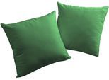Dekokissen WIRTH "Umea" Gr. 2, grün (dunkelgrün, unifarben), B:50cm L:50cm, Obermaterial: 100% Polyester, Dekokissen_Sitzkissen_Kissenhüllen, Dekokissen