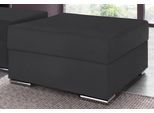 Hocker COLLECTION AB "John, B: 100 cm", grau (anthrazit), B:100cm H:40cm T:70cm, Struktur (100% Polyester);Kunstleder SOFTLUX / Struktur (80% Polyester; 20% Polyacryl);Microfaser PRIMABELLE (100% Polyester) / Struktur (100% Polyester), Hocker, Hocker, optional Federkernpolsterung
