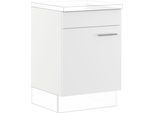 Kochfeldumbauschrank IMPULS KÜCHEN "Valencia", Breite/Höhe: 60/72,3 cm", weiß, B:60cm H:72,3cm T:57,6cm, Dekorfolie, Holzwerkstoff, Schränke, Kochfeldumbauschrank, vormontiert, mit Drehtür und einem verstellbaren Einlegeboden