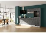 Auszugsunterschrank IMPULS KÜCHEN "Prag", in drei Breiten, Höhe: 72,3 cm", grau (beton, optik schiefer dunkelgrau), B:90cm H:72,3cm T:57,6cm, Dekorfolie, Holzwerkstoff, Schränke, Auszugsunterschrank, vormontiert, mit Soft-Close