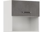 Klapphängeschrank IMPULS KÜCHEN "Prag", in vier Breiten, Höhe: 57,9 cm", grau (beton, optik schiefer dunkelgrau), B:60cm H:57,9cm T:34,2cm, Dekorfolie, Holzwerkstoff, Schränke, Klapphängeschrank, vormontiert, mit Klapptür und offener Nische