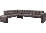 Essbank EXXPO - SOFA FASHION "Barista, bequem und elegant, hohe Bodenfreiheit", grau (chocolate), B:265cm H:83cm T:199cm, Sitzbänke, Essbank, Eckbank Barista bequem und elegant, hochwertige Detailverarbeitung