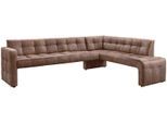 Essbank EXXPO - SOFA FASHION "Barista, bequem und elegant, hohe Bodenfreiheit", braun (cognac), B:265cm H:83cm T:199cm, Sitzbänke, Essbank, Eckbank Barista bequem und elegant, hochwertige Detailverarbeitung