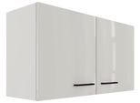 Hängeschrank FLEX-WELL "Lund", grau (lichtgrau, rauchgrau), B:100cm H:54,8cm T:32cm, Holzwerkstoff, Schränke, Hängeschrank, in zwei Breiten, mit viel Stauraum