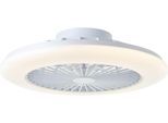 BRILLIANT LED Deckenleuchte "Salerno", weiß, Ø 48cm H: 13cm, 1 Stk., Leuchten, LED Leuchte, Ventilator, digitales RGB, 49 cm, 4700 lm, 3000-6500 K, LED Deckenleuchte