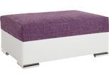 Hocker COLLECTION AB "John, B: 100 cm", lila (weiß, lila), B:100cm H:40cm T:70cm, Hocker, Hocker, optional Federkernpolsterung